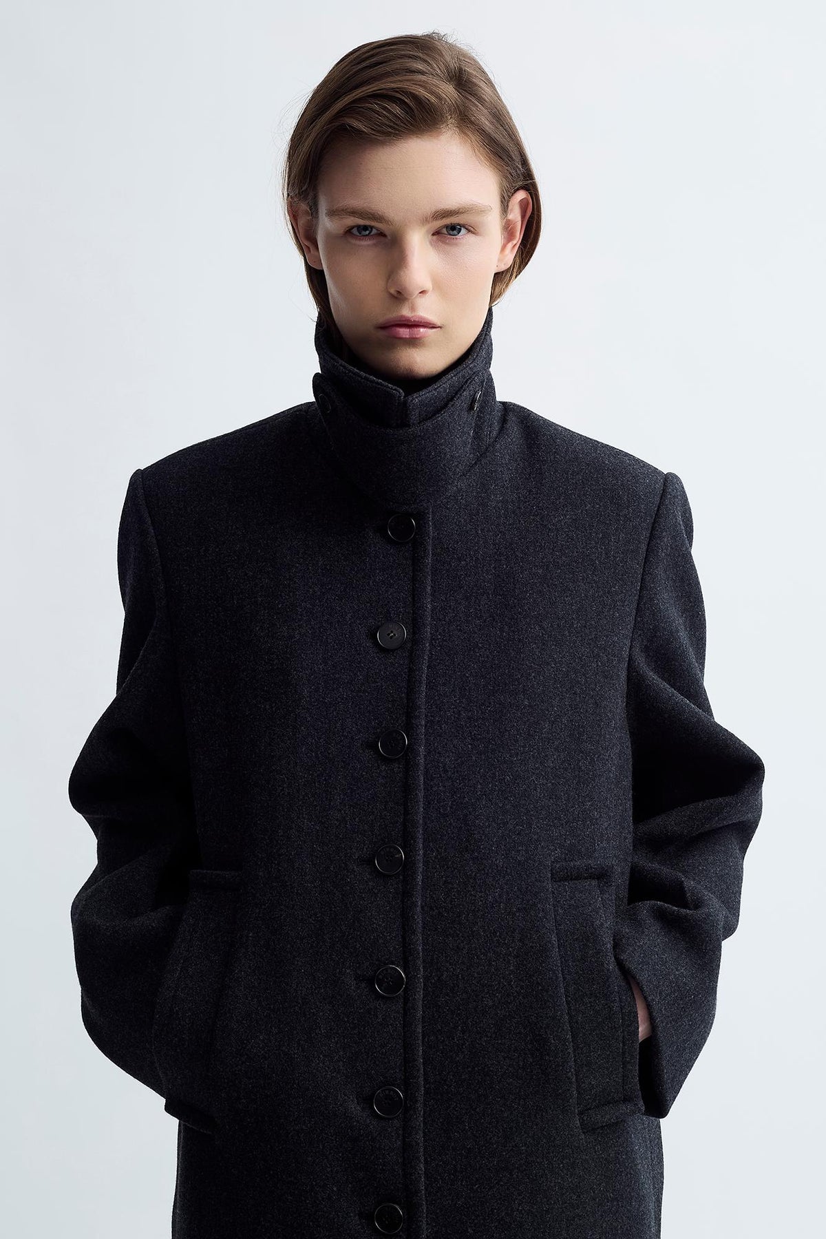 SINGLE WOOL COAT