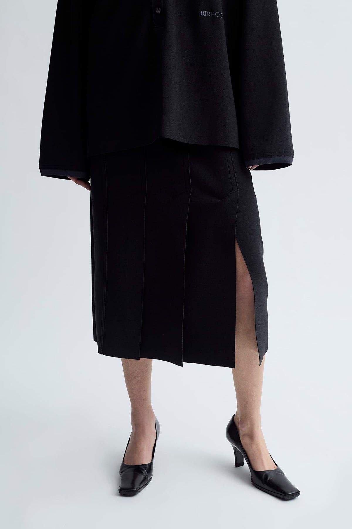 LAY3 FRONT SLIT H SKIRT