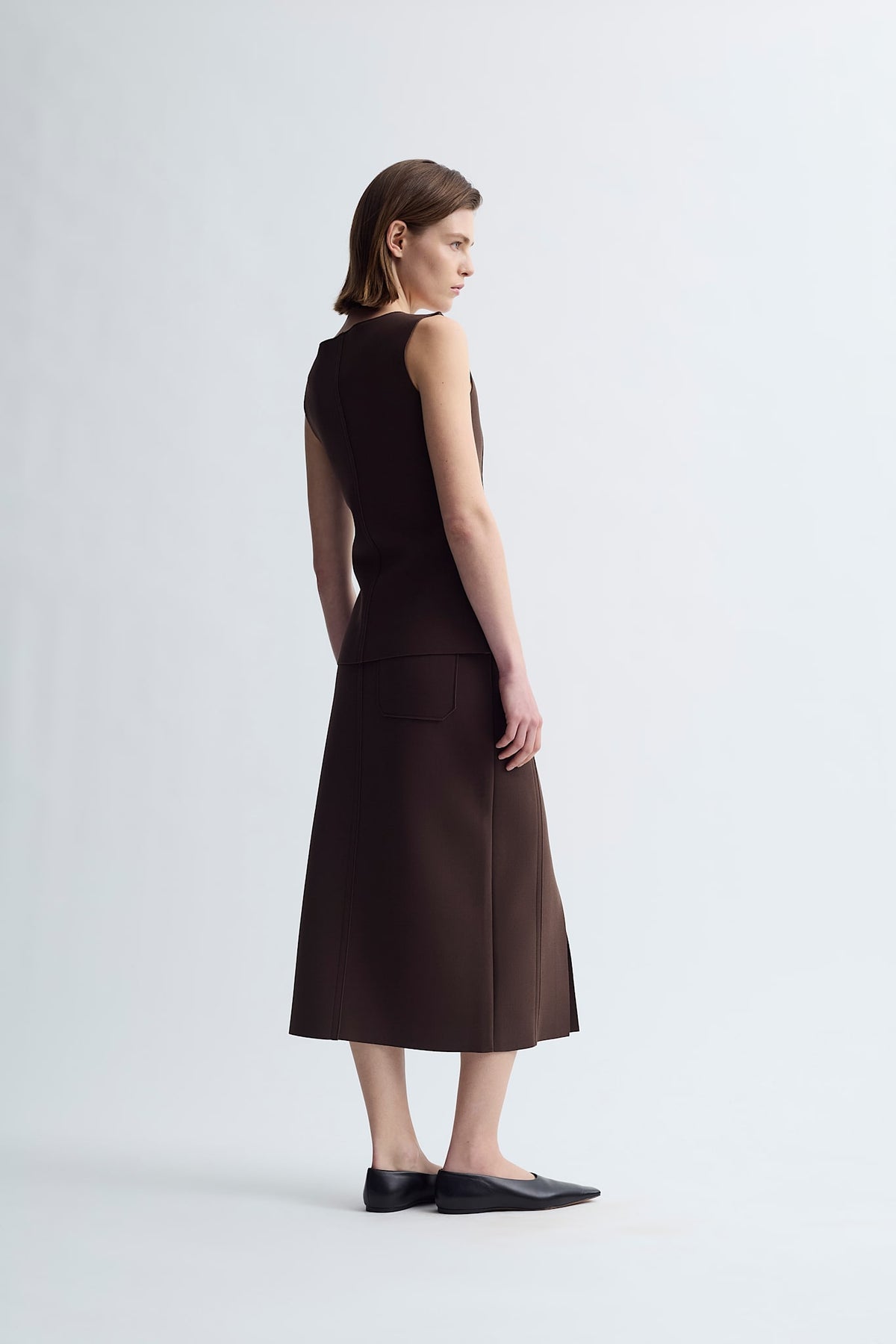 LAY3 FRONT SLIT H SKIRT