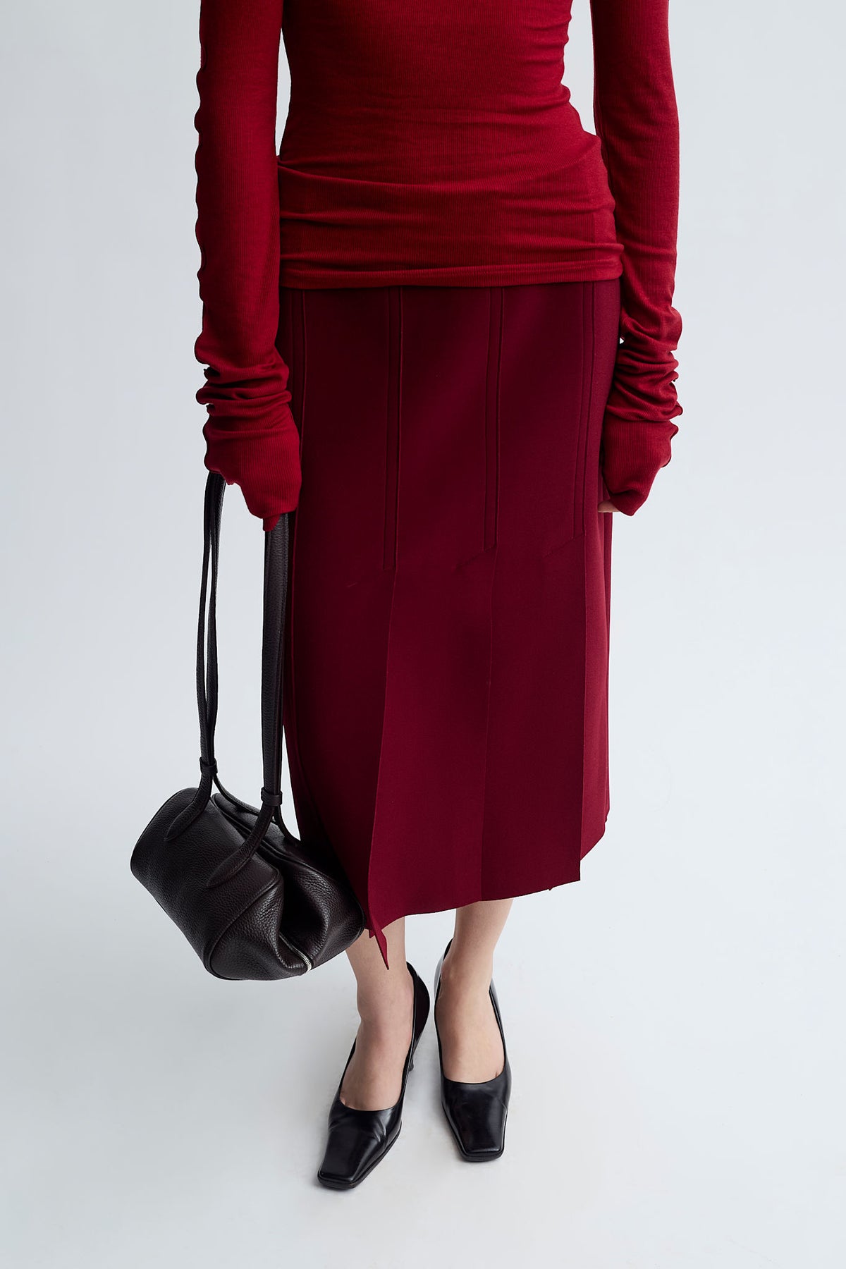 LAY3 FRONT SLIT H SKIRT