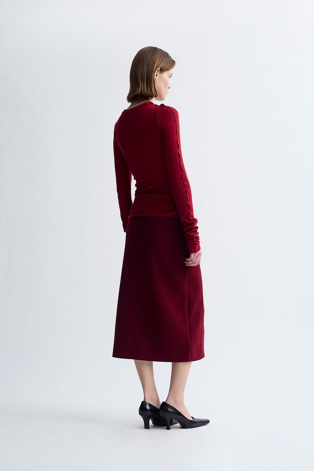 LAY3 FRONT SLIT H SKIRT