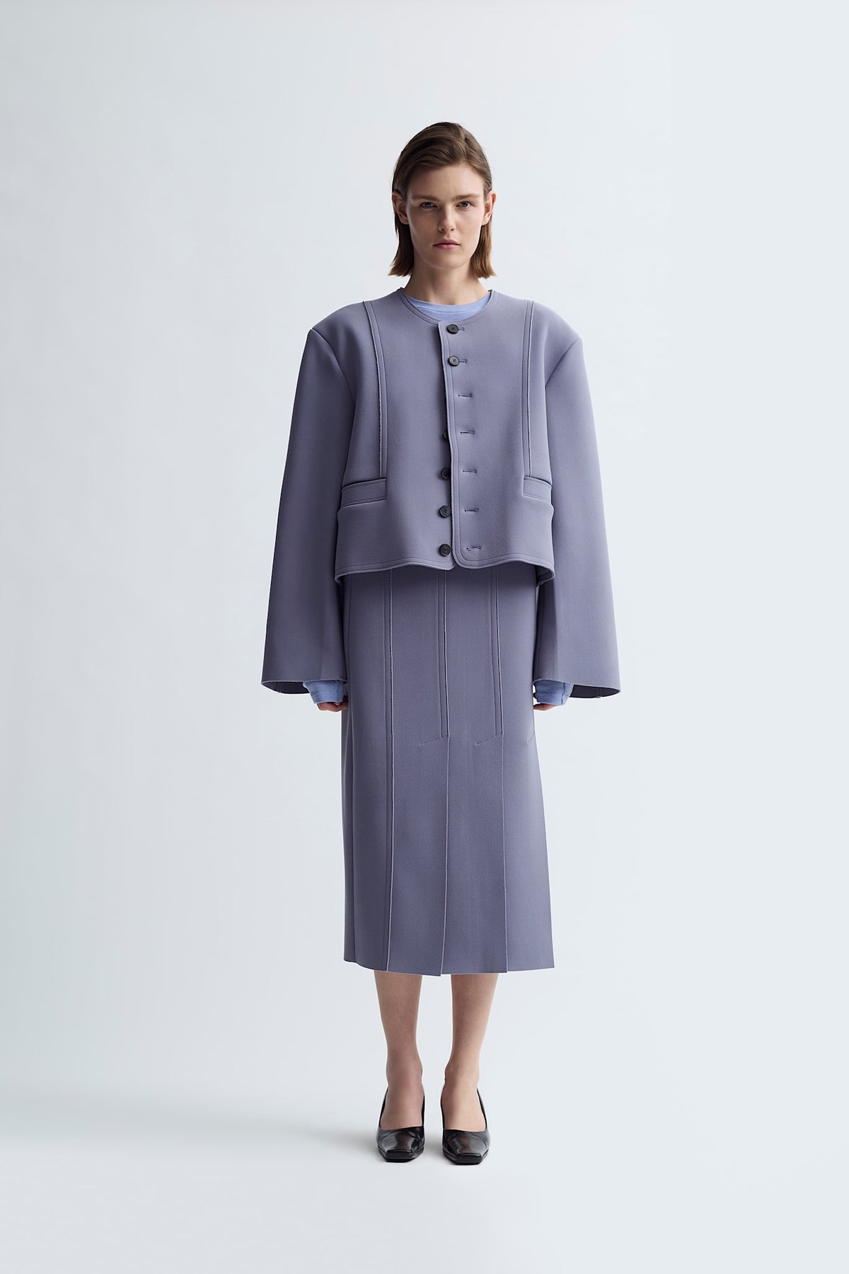 LAY3 FRONT SLIT H SKIRT