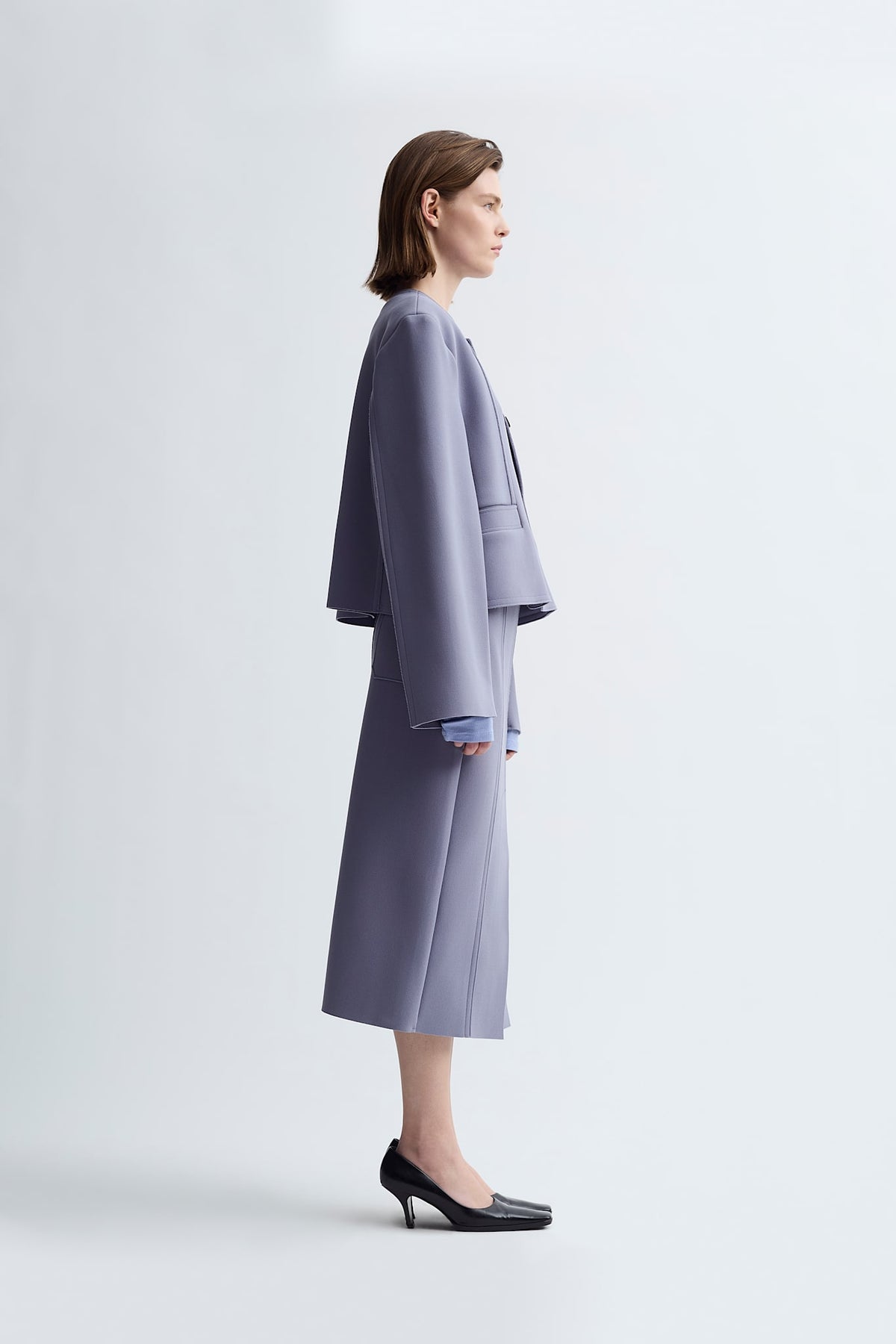 LAY3 FRONT SLIT H SKIRT
