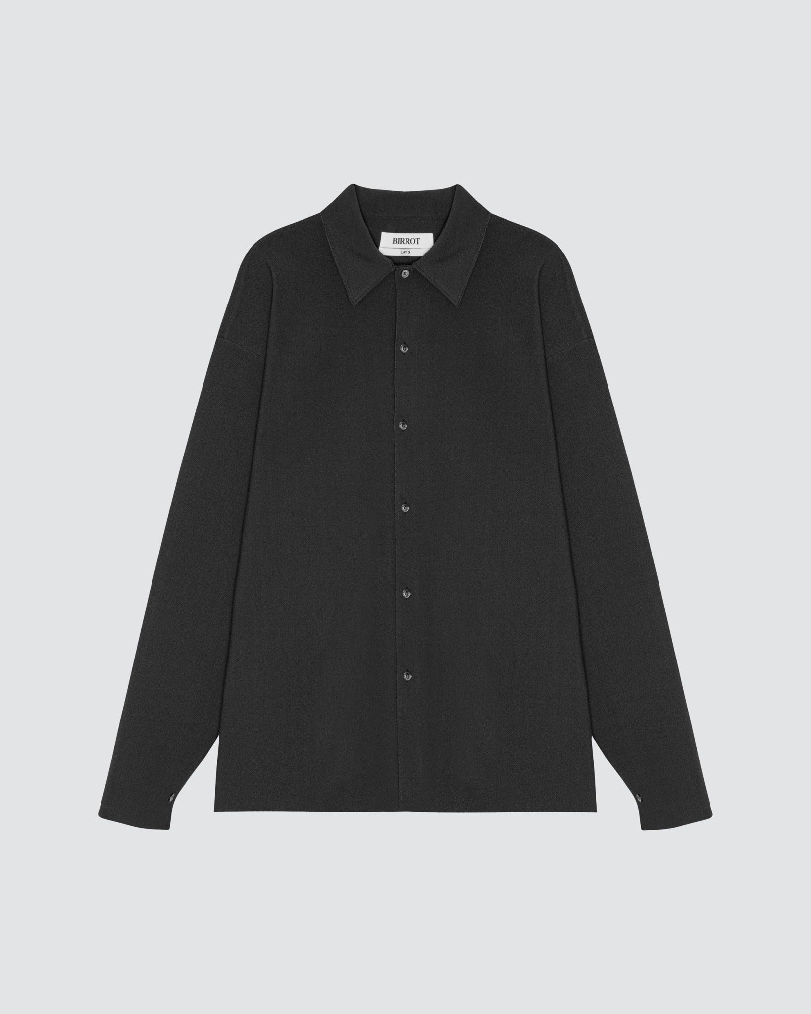 【関税込み】Birrot ブラック Lay1 Boxy 長袖Tシャツ 241680M213009_1.jpg
