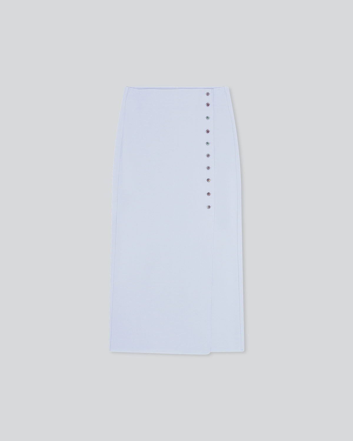 LAY2 BUTTONED WRAP SKIRT