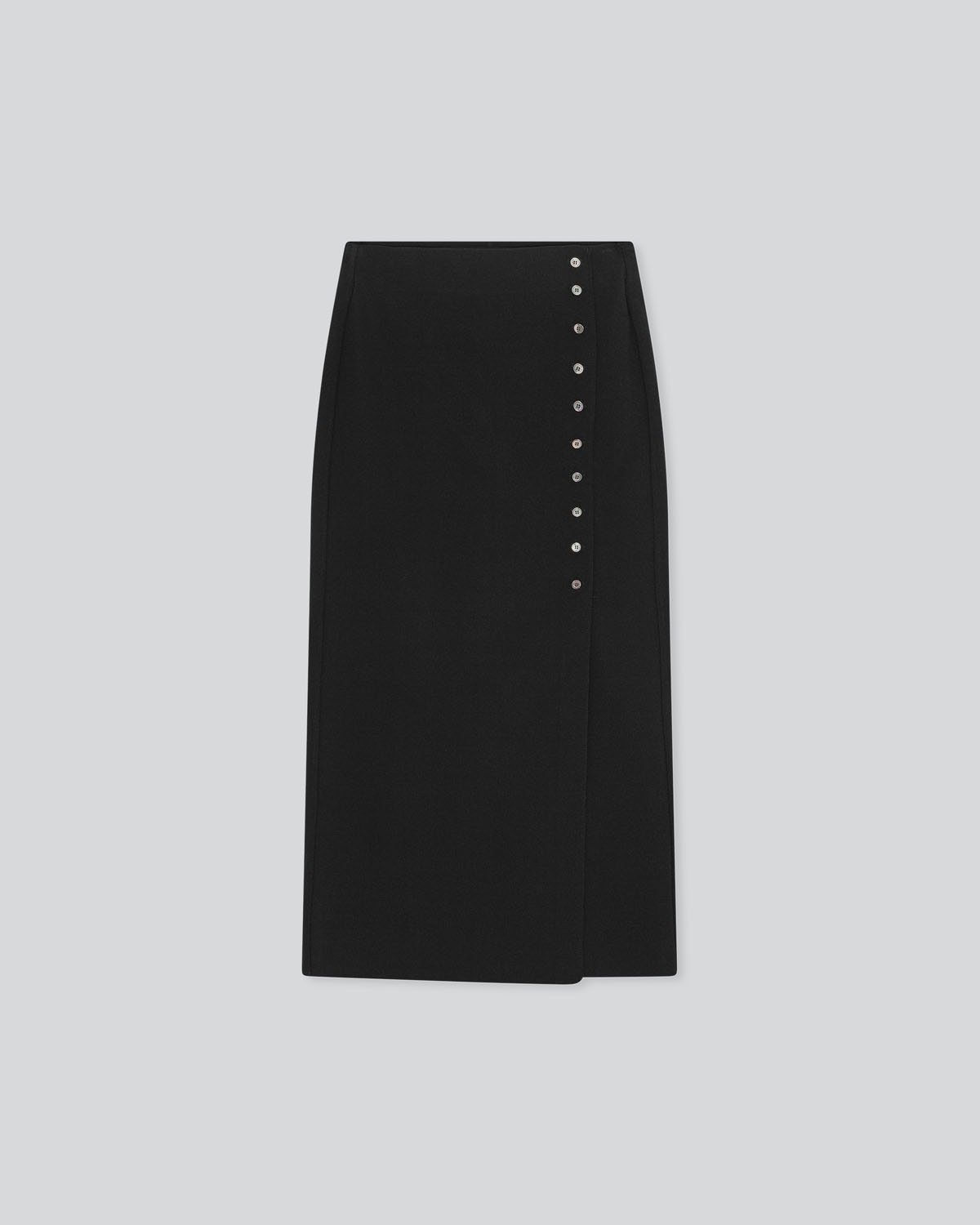 LAY2 BUTTONED WRAP SKIRT