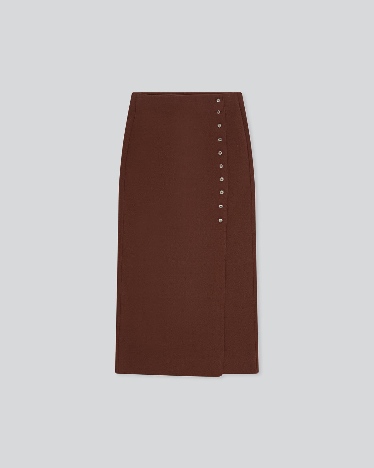 LAY2 BUTTONED WRAP SKIRT