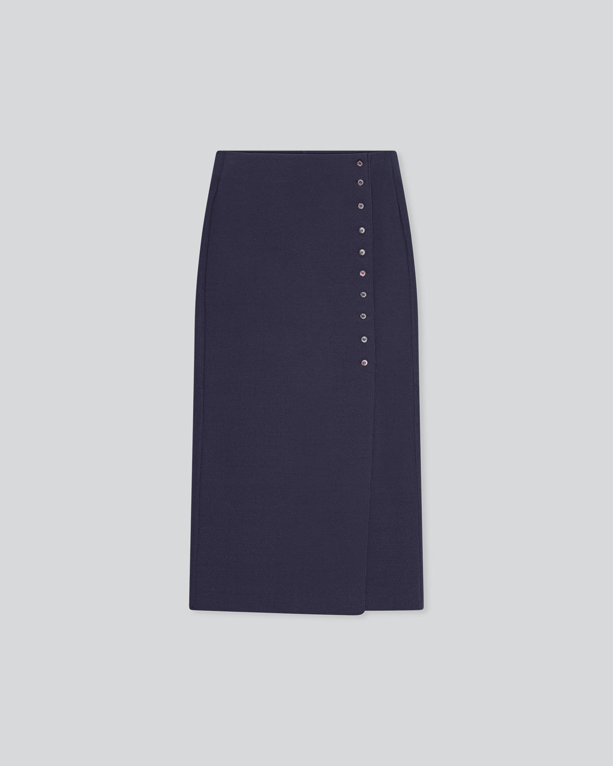 LAY2 BUTTONED WRAP SKIRT