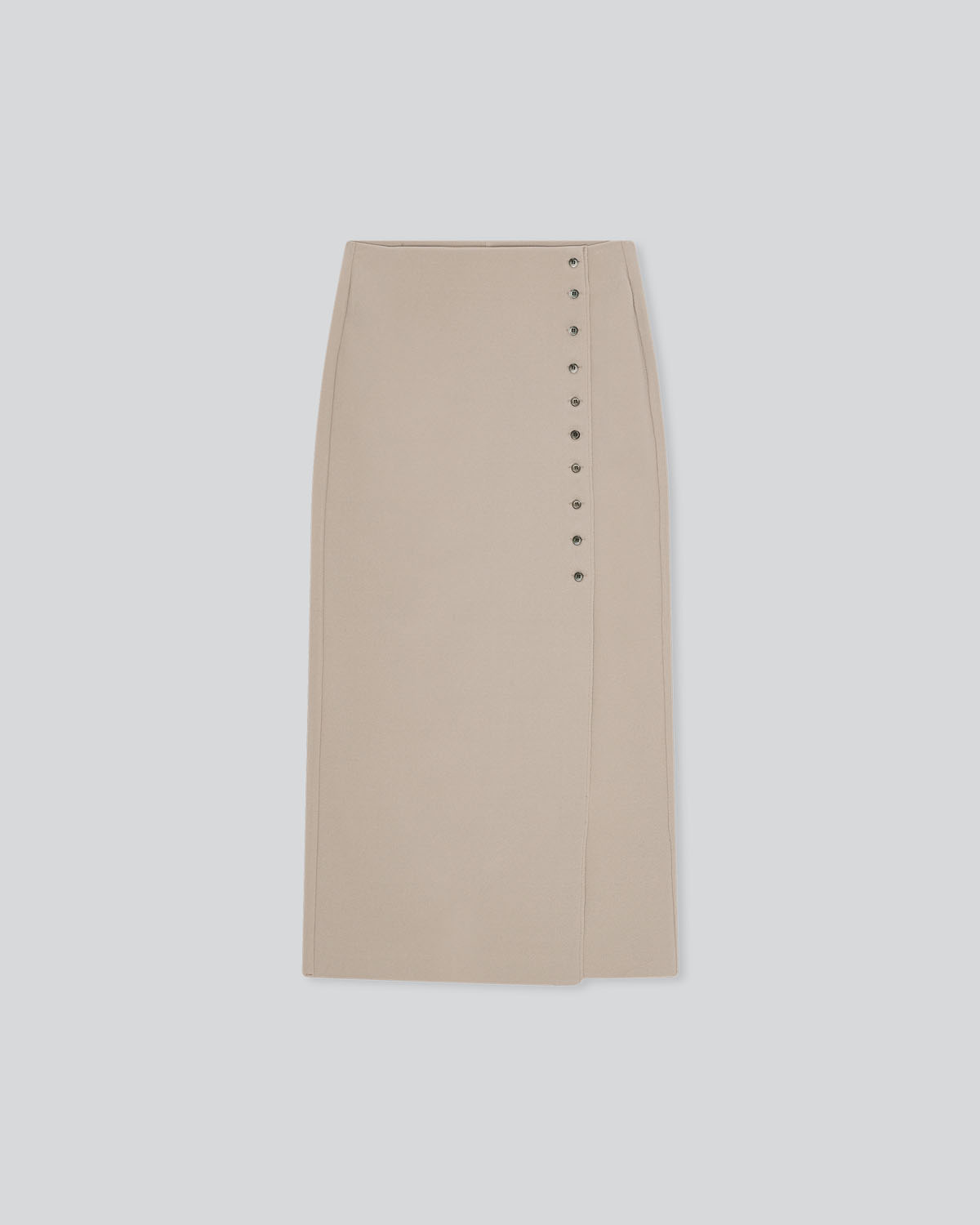 LAY2 BUTTONED WRAP SKIRT