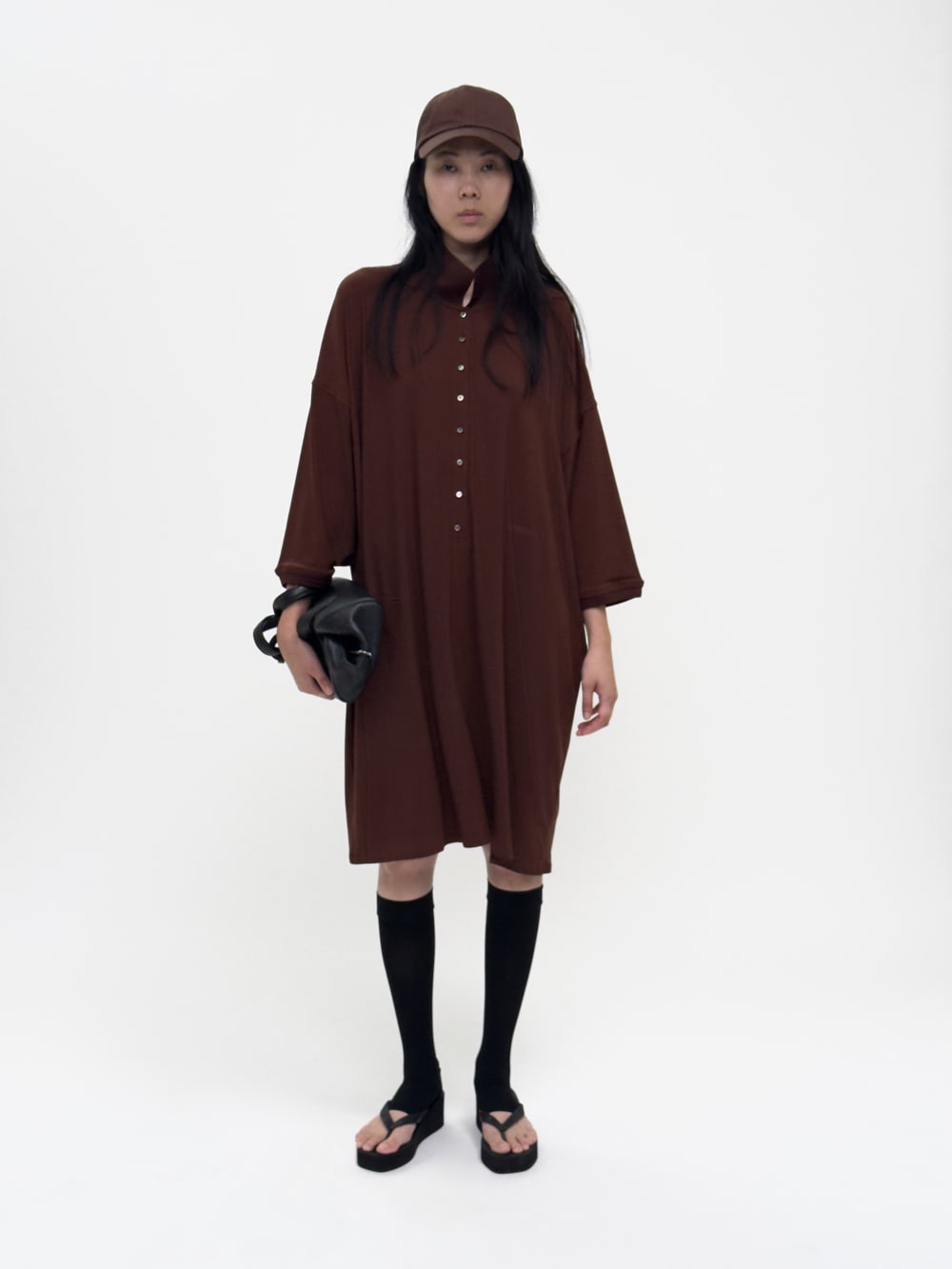 LAY1 DRAPED POLO DRESS