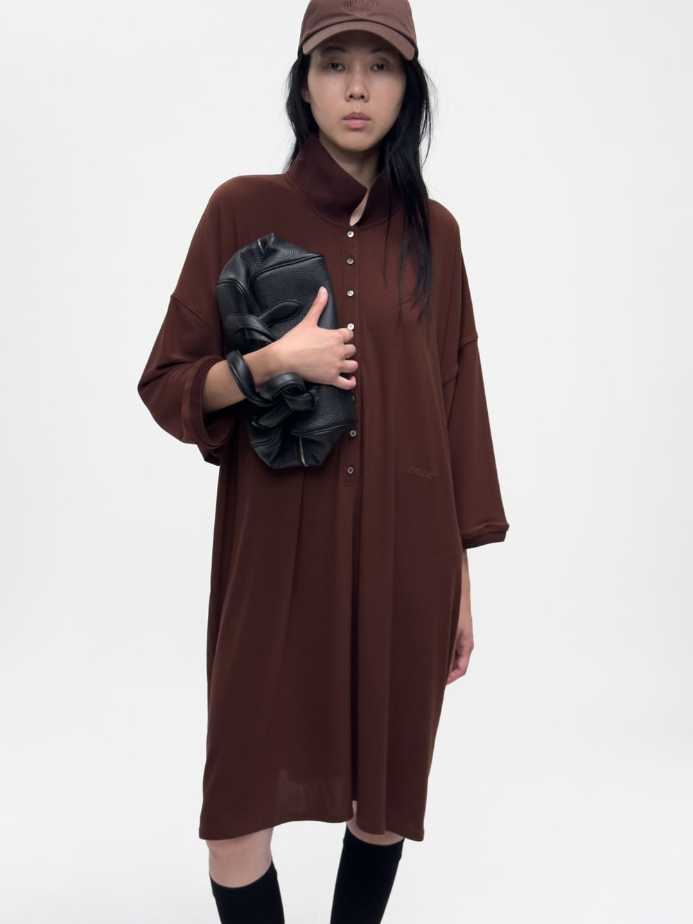 LAY1 DRAPED POLO DRESS