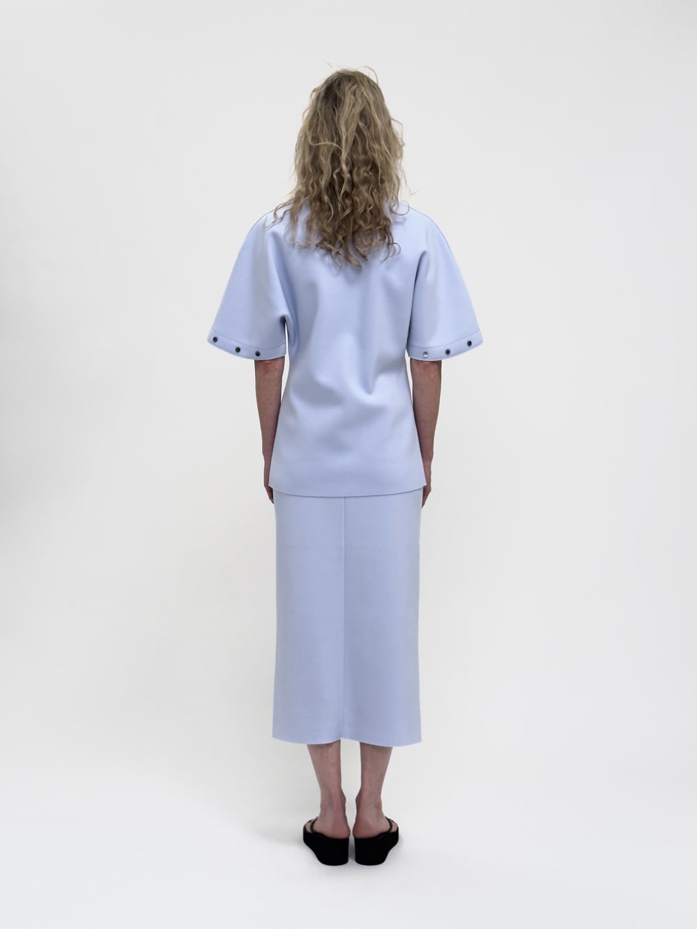LAY2 BUTTONED WRAP SKIRT