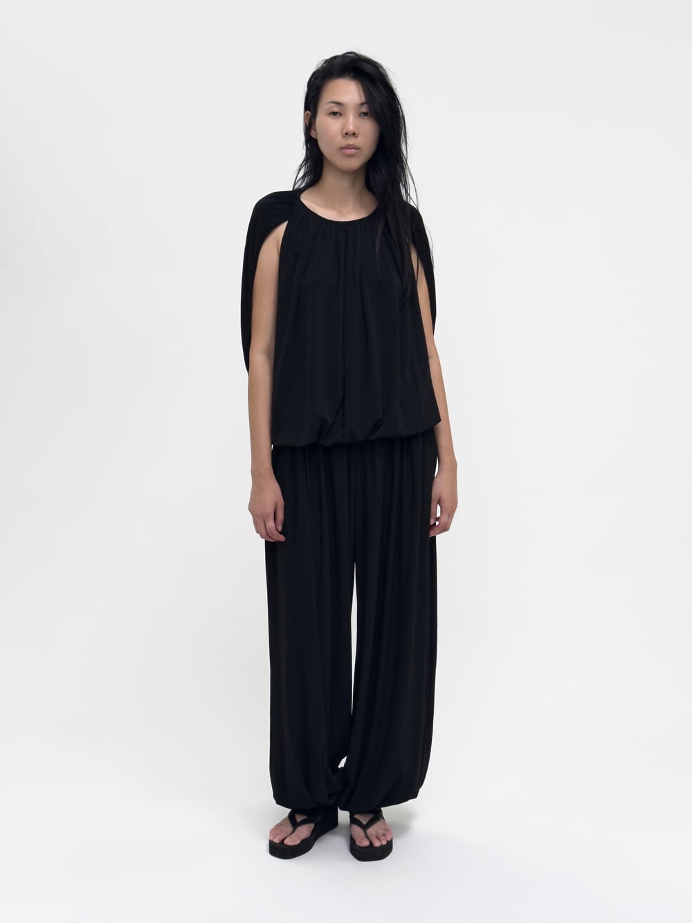 LAY1 GATHERED LONG TROUSER