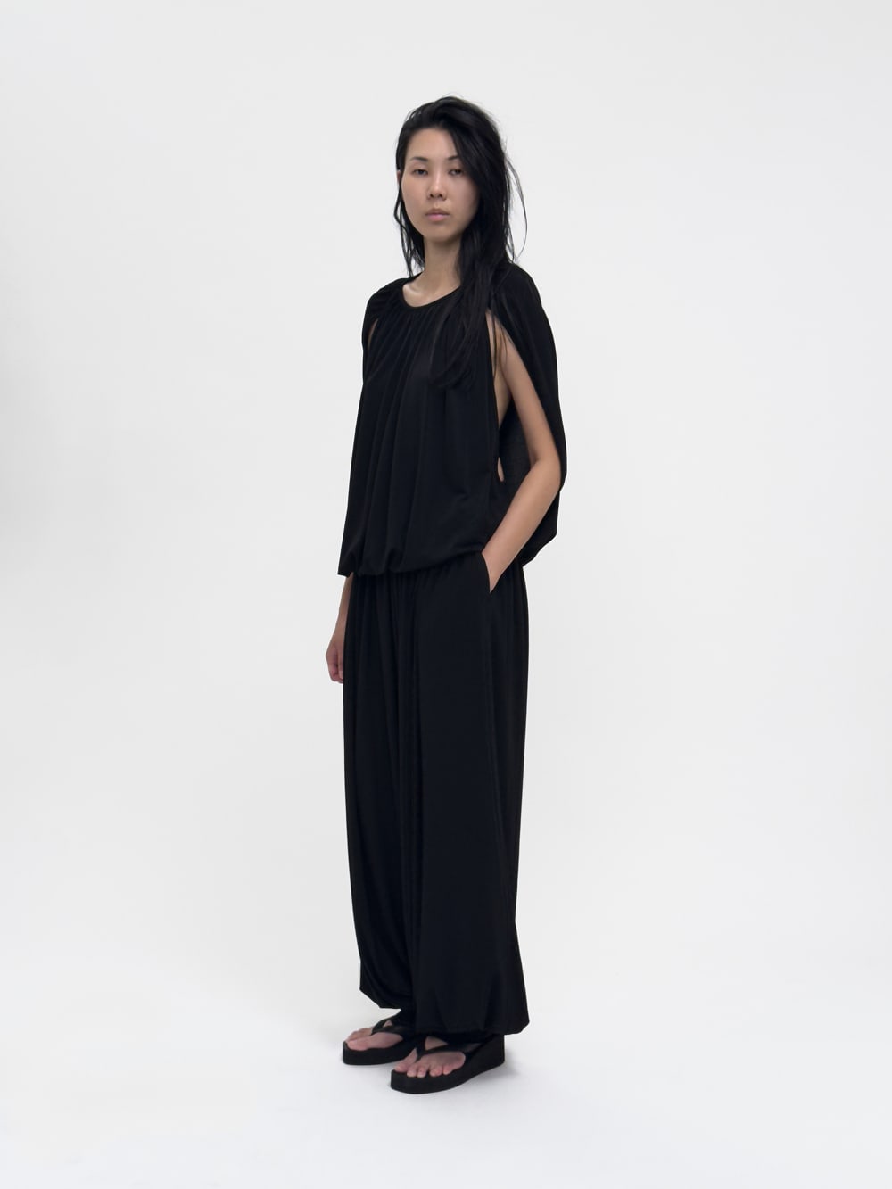 LAY1 GATHERED LONG TROUSER