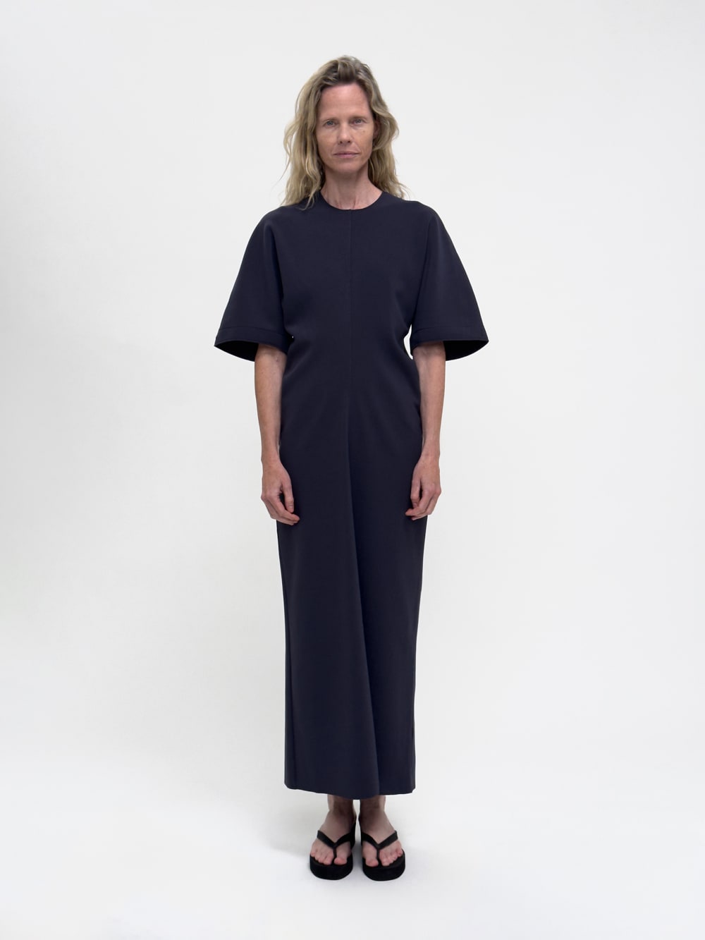 LAY2 HALF-SLEEVE DRESS