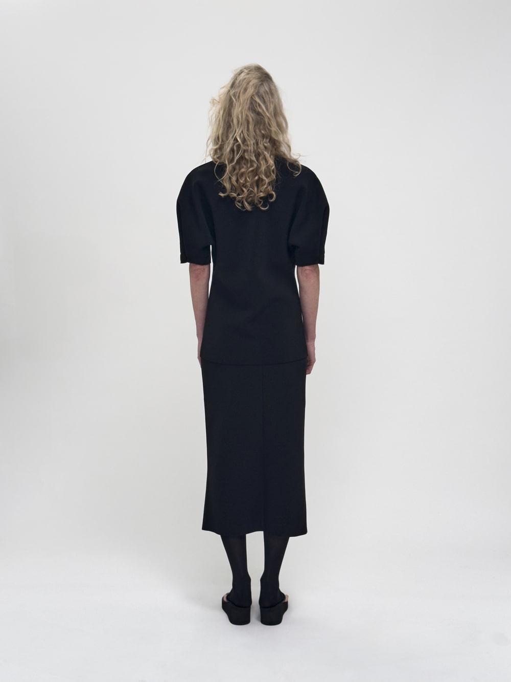 LAY2 BUTTONED WRAP SKIRT